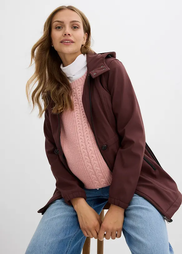 Veste softshell de grossesse et de portage, taille ajustable, bonprix