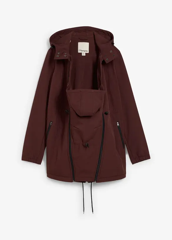Veste softshell de grossesse et de portage, taille ajustable, bonprix