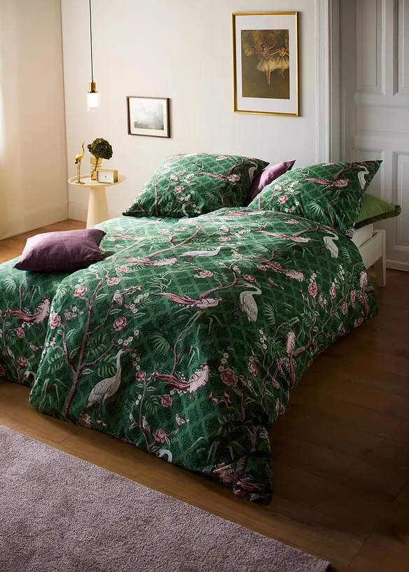 Parure de lit motif hérons, bonprix