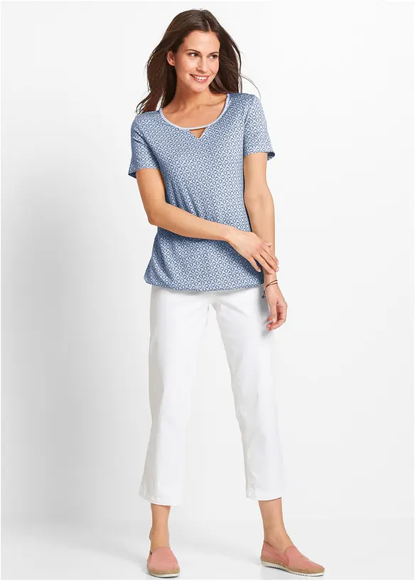 T-shirt à base élastiquée, manches courtes, bonprix