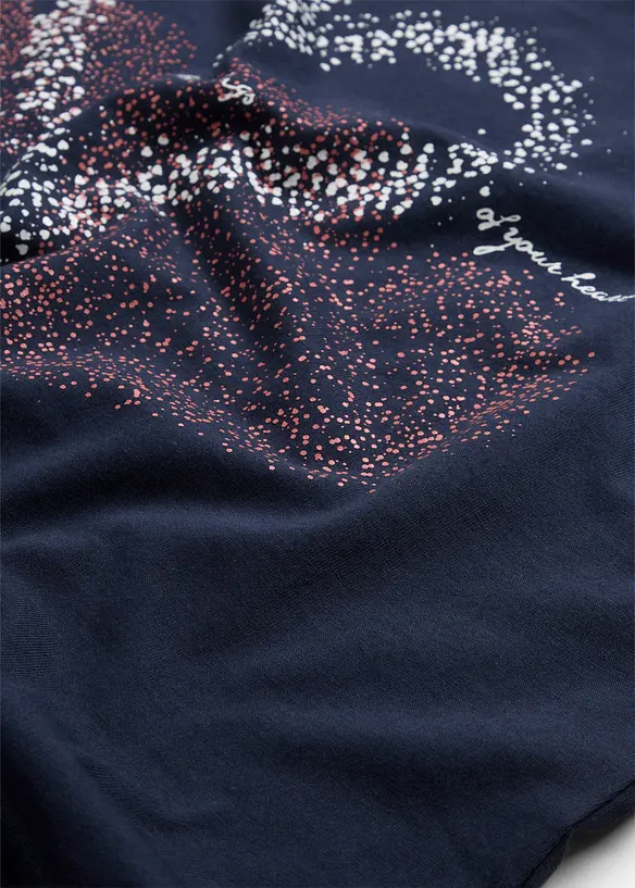 T-shirt coton &agrave; imprim&eacute; c&oelig;ur, bonprix