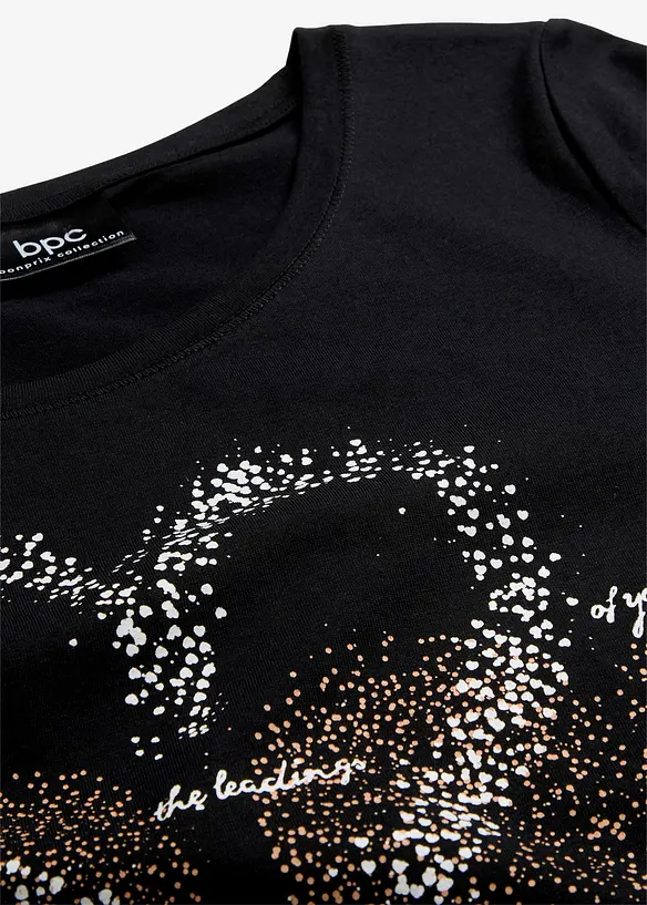 T-shirt coton à imprimé cœur, bonprix