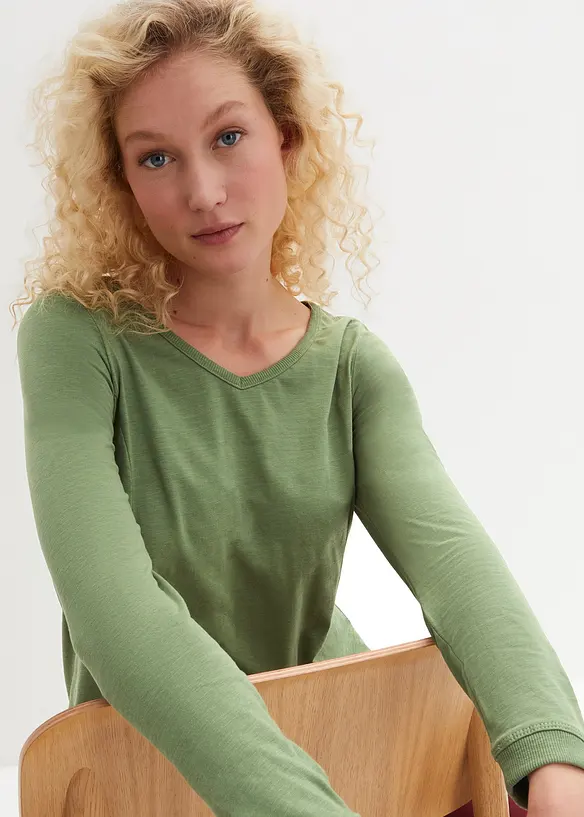 T-shirt long 100% coton, bonprix