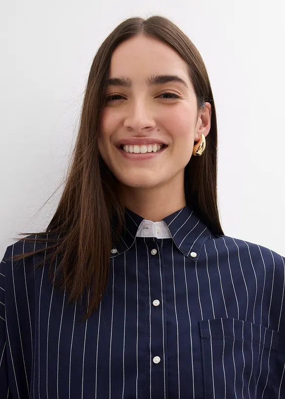 Chemise à rayures tennis, viscose mélangée, bonprix