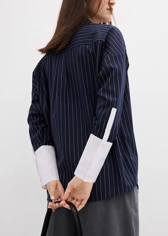 Chemise à rayures tennis, viscose mélangée, bonprix