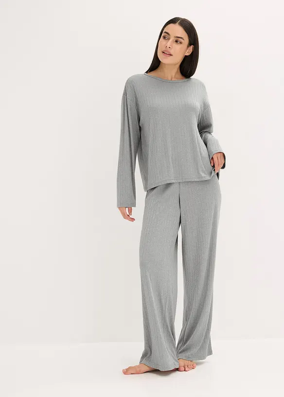 Pyjama doux en jersey pointelle, bonprix