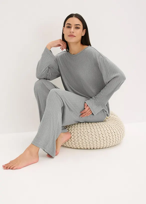 Pyjama doux en jersey pointelle, bonprix