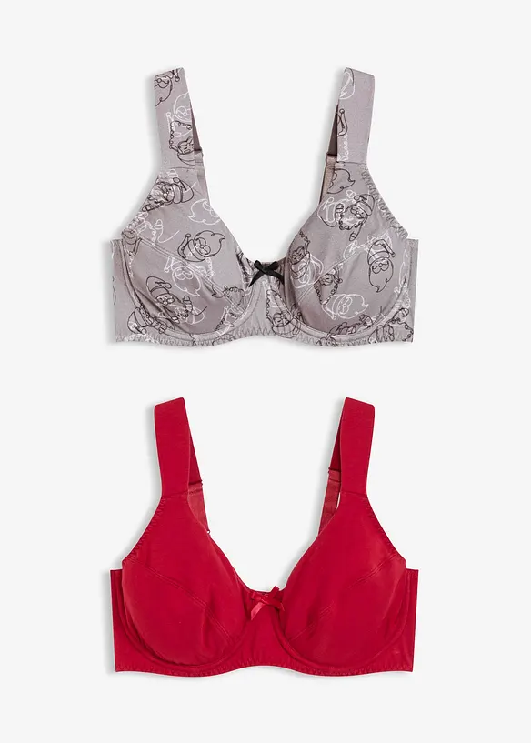 Lot de 2 soutiens-gorge à armatures, bonprix