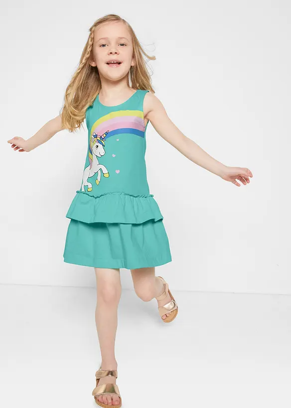 Adorable robe avec imprimé licorne, bonprix