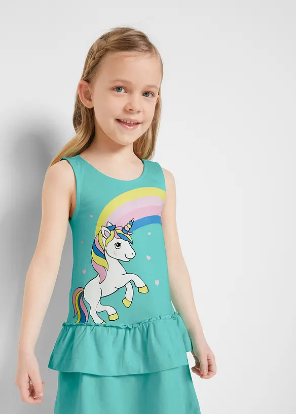 Adorable robe avec imprimé licorne, bonprix