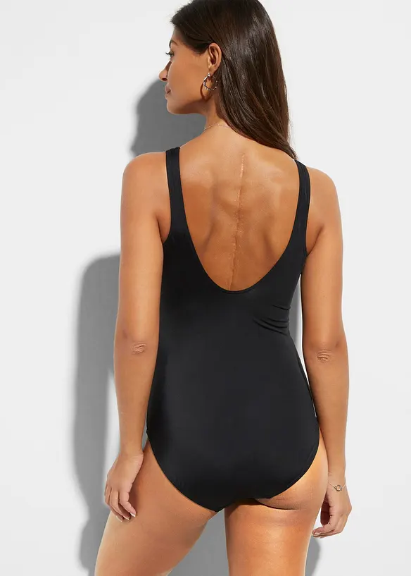 Maillot 1 pi&egrave;ce &agrave; passepoils contrastants, bonprix