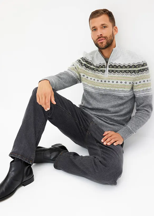 Pull norvégien à col montant, bonprix