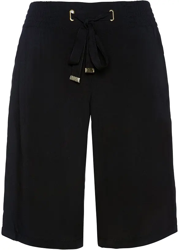 Bermuda en viscose avec ceinture à nouer, bonprix