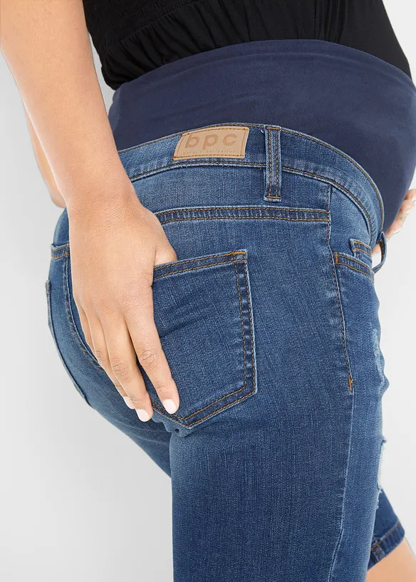Bermuda en jean de grossesse, Regular, bonprix