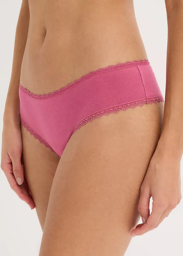 Lot de 5 slips brésiliens coton, bonprix