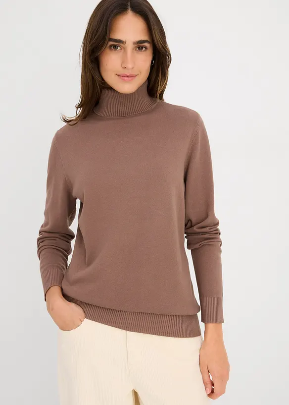 Pull col roulé, bonprix