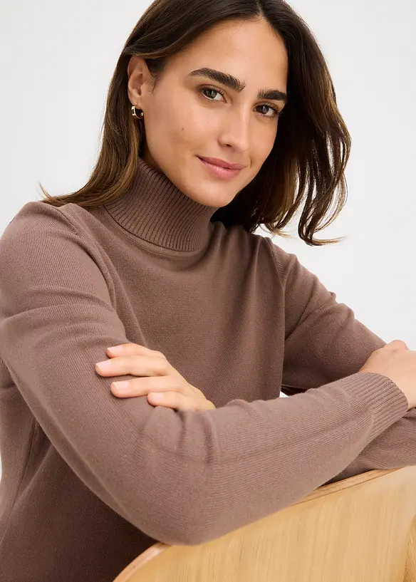 Pull col roulé, bonprix