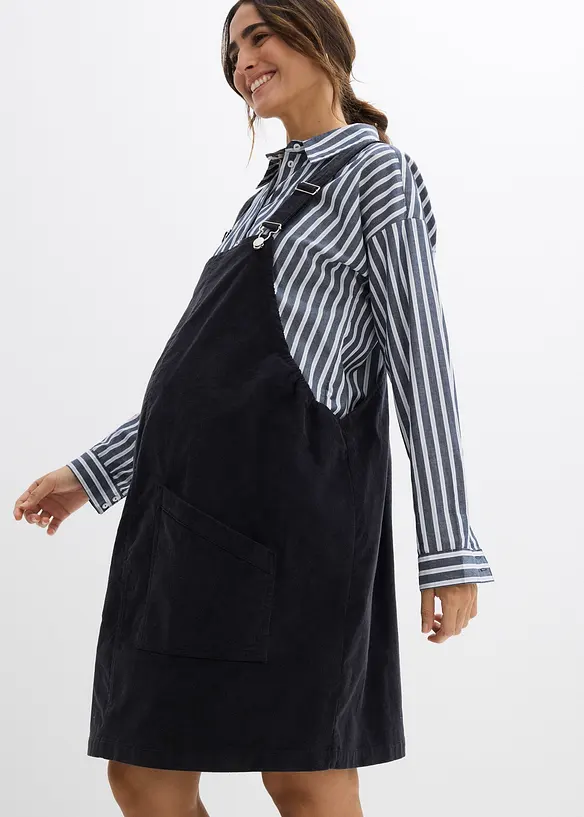 Robe-salopette de grossesse en velours côtelé extensible, bonprix