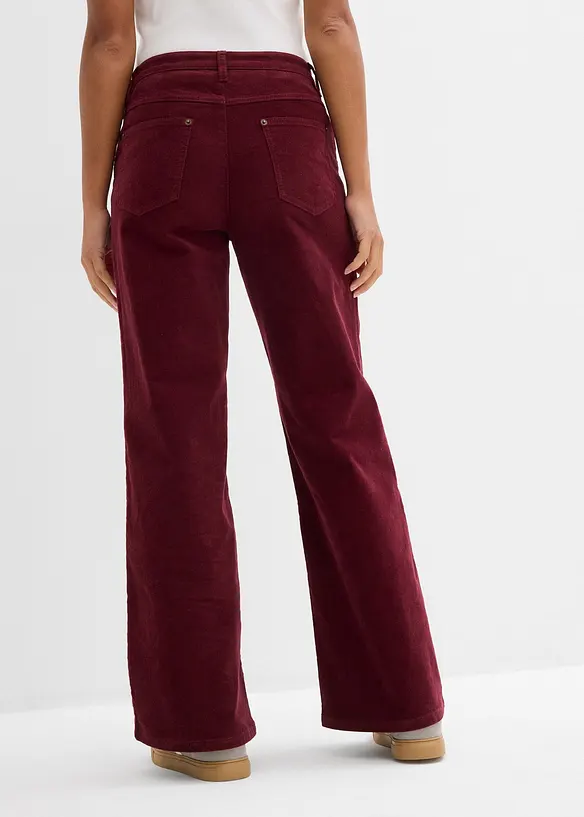 Pantalon large en velours côtelé, bonprix