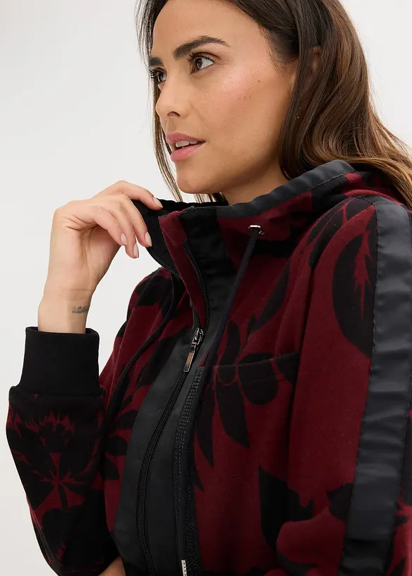 Gilet en molleton de coton m&eacute;lang&eacute;, bonprix