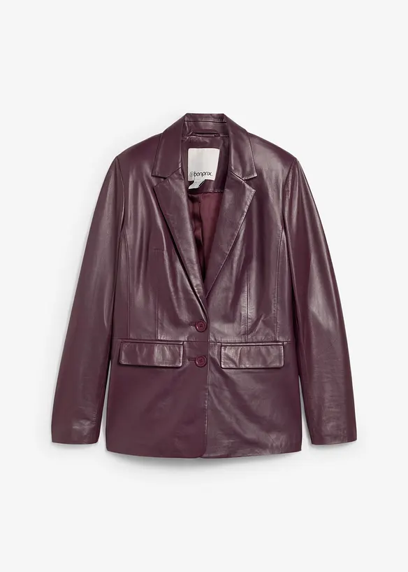 Blazer en cuir d’agneau nappa, bonprix