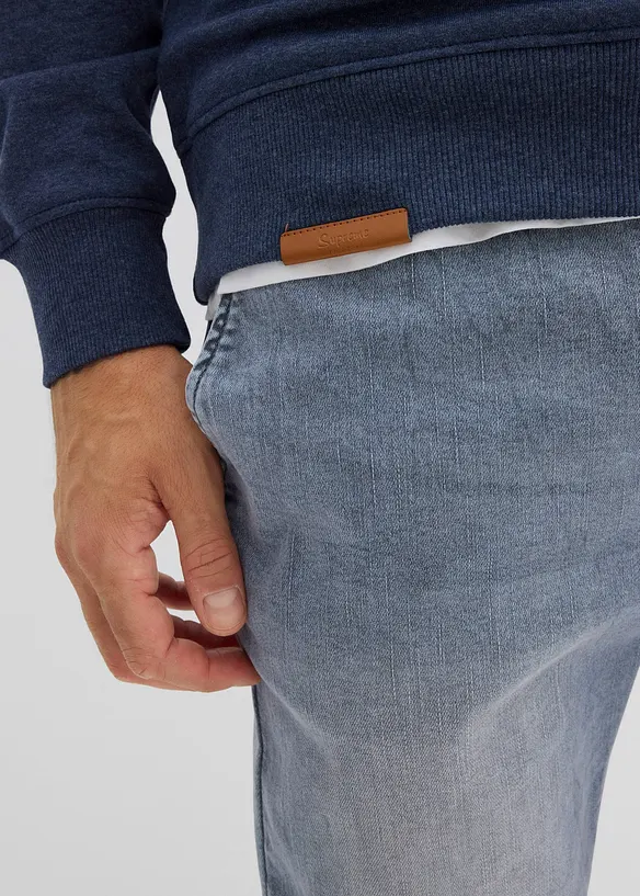 Sweat à col châle et détails enduits, bonprix