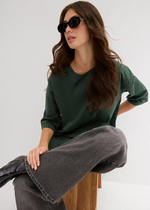 T-shirt long oversize 100% coton, bonprix