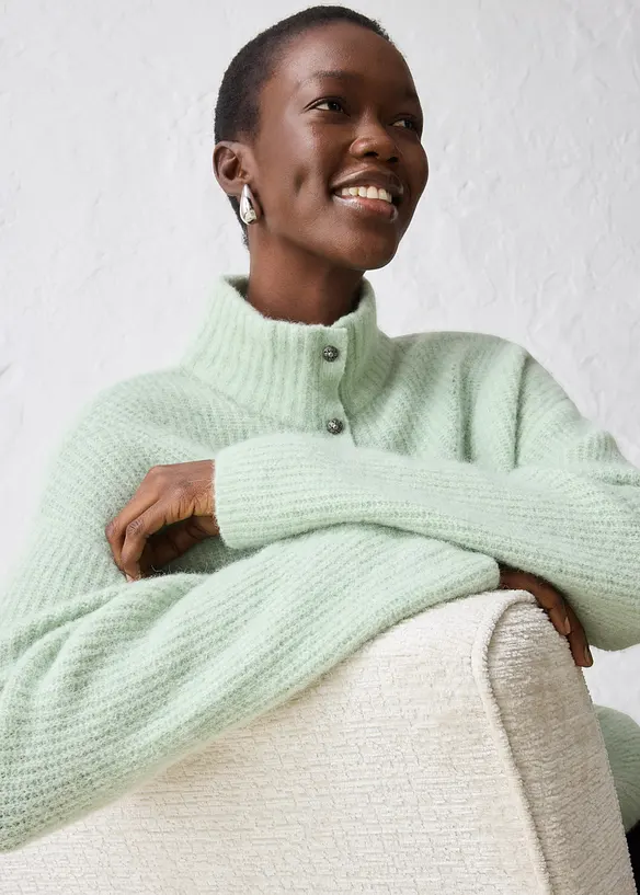 Pull oversize en mélange laine et alpaga, bonprix