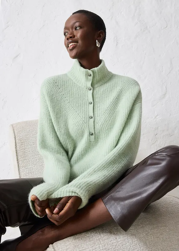 Pull oversize en mélange laine et alpaga, bonprix