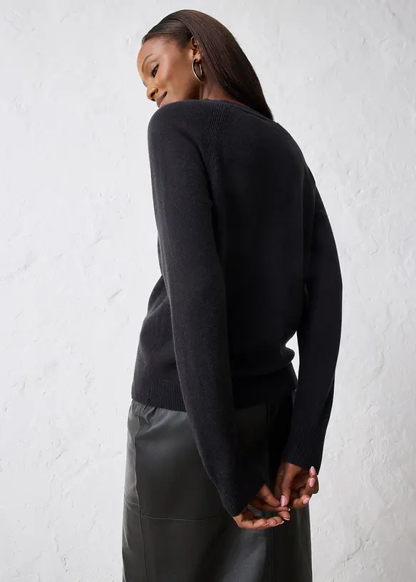 Gilet en maille avec cachemire, bonprix