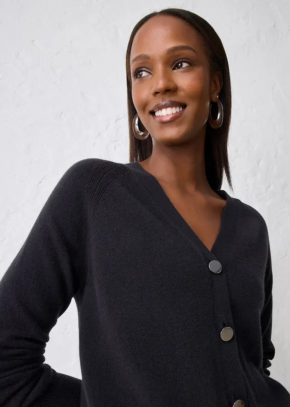 Gilet en maille avec cachemire, bonprix