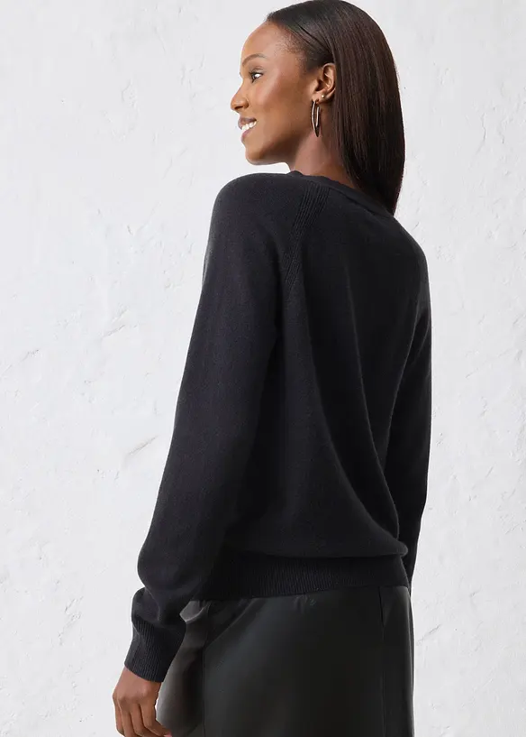 Gilet en maille avec cachemire, bonprix