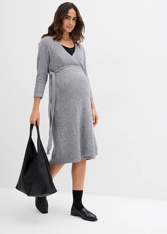 Robe de grossesse/d’allaitement en maille ultra douce à manches 3/4, bonprix