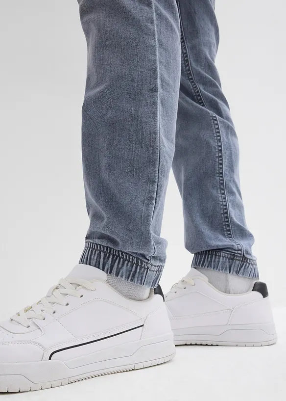 Jean jogger à taille élastiquée Regular, fuselé, bonprix