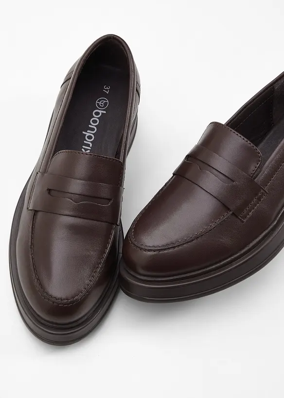 Mocassins en cuir, bonprix