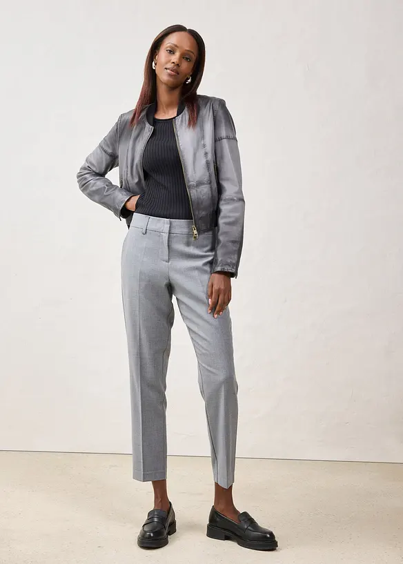 Veste en cuir nappa d’agneau, bonprix