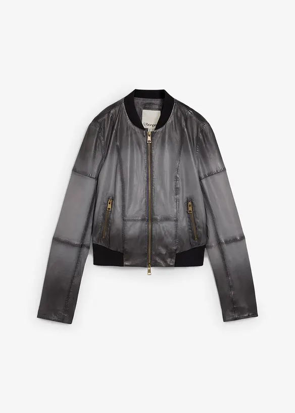 Veste en cuir nappa d’agneau, bonprix