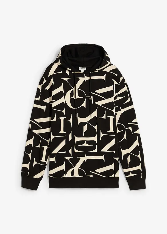 Sweat à capuche en coton, coupe loose, bonprix