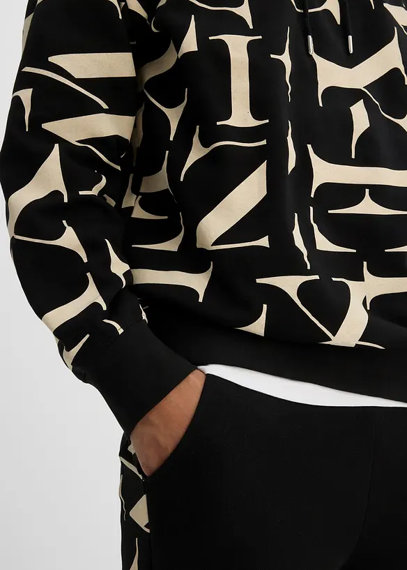 Sweat à capuche en coton, coupe loose, bonprix