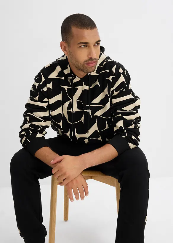 Sweat à capuche en coton, coupe loose, bonprix