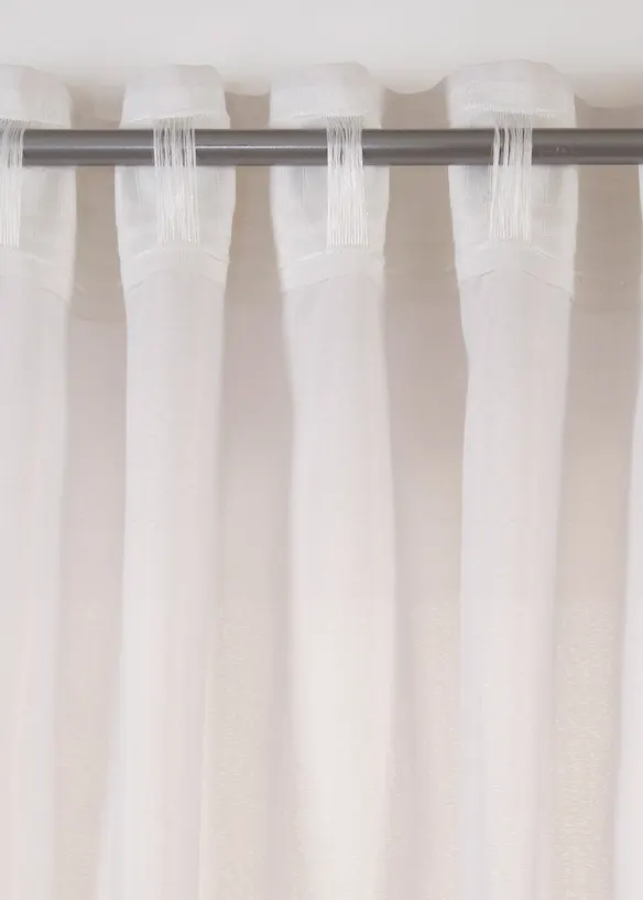 Lot de 2 voilages en polyester recyclé, bonprix