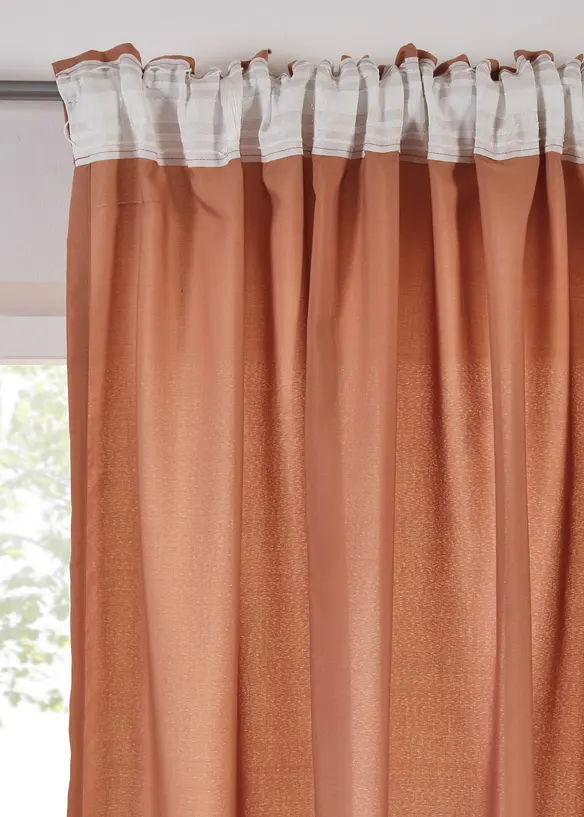 Lot de 2 voilages en polyester recyclé, bonprix