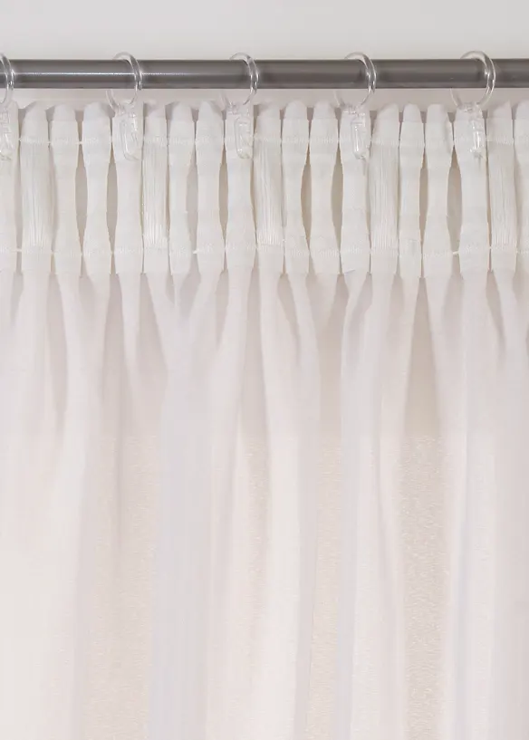 Lot de 2 voilages en polyester recyclé, bonprix