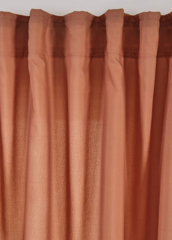 Lot de 2 voilages en polyester recyclé, bonprix