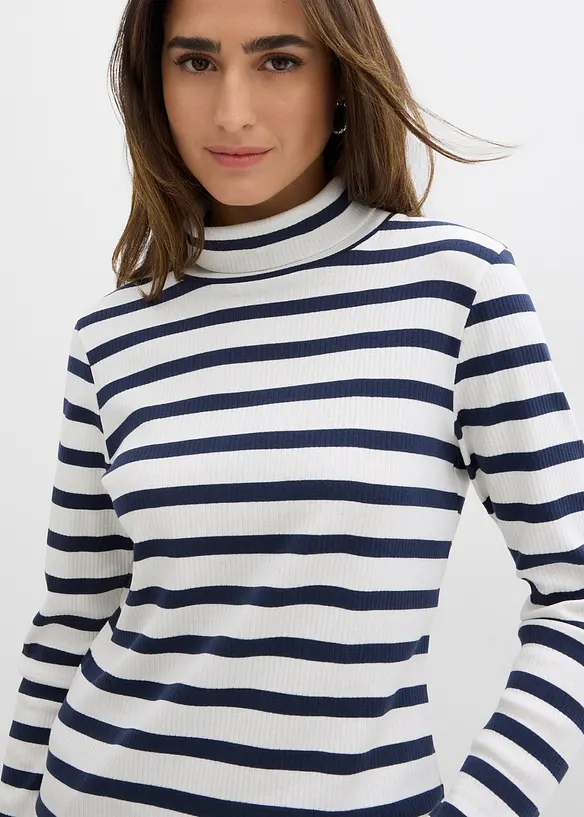 T-shirt col roulé 100% coton, bonprix