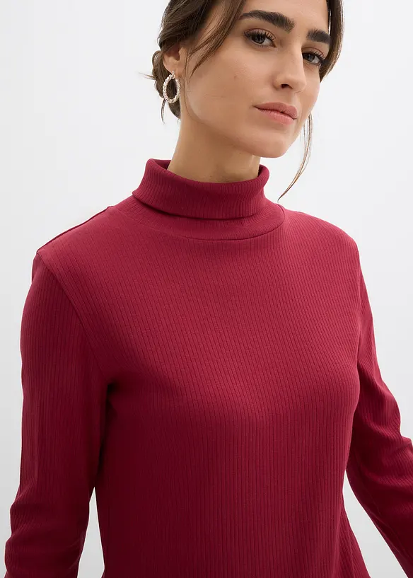 T-shirt col roulé 100% coton, bonprix