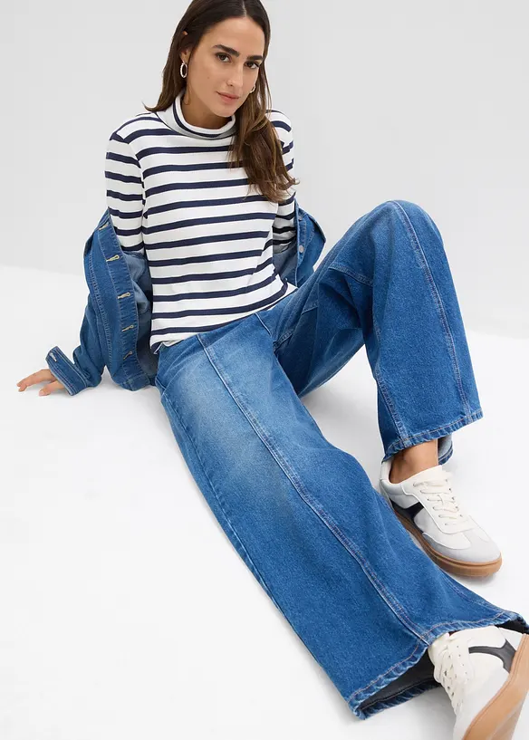 T-shirt col roulé 100% coton, bonprix