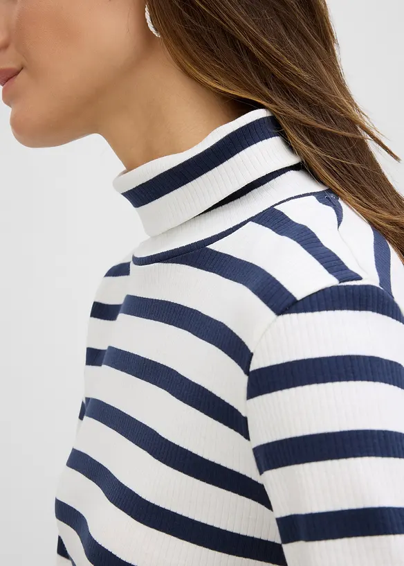 T-shirt col roulé 100% coton, bonprix