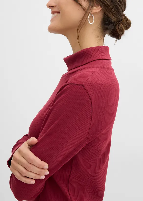 T-shirt col roulé 100% coton, bonprix