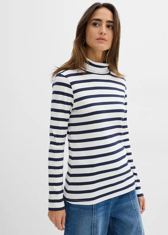 T-shirt col roulé 100% coton, bonprix